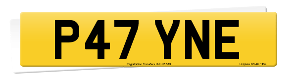 Registration number P47 YNE